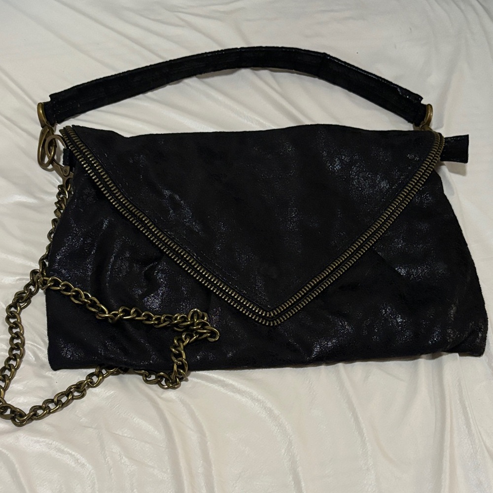 Elegant Black Chain Clutch